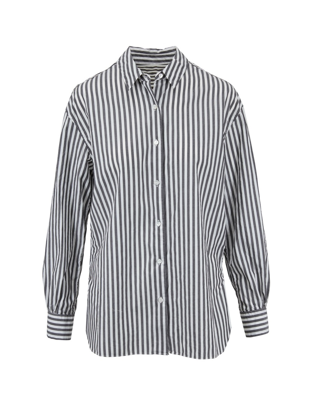Nili Lotan cotton striped button up shirt